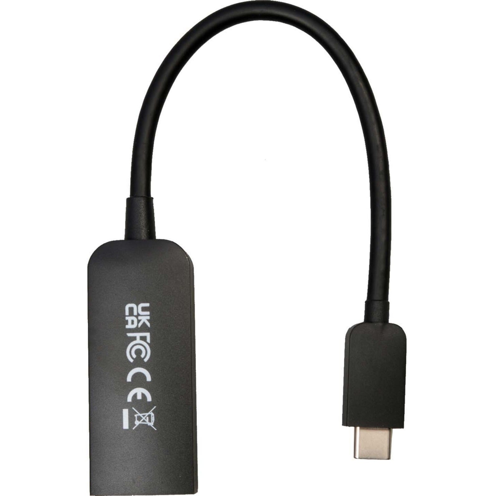 V7 V7USBCDP14 USB-C Male to DisplayPort 1.4 Female 8K/4K UHD Cable, 32.4 Gbps, Strain Relief