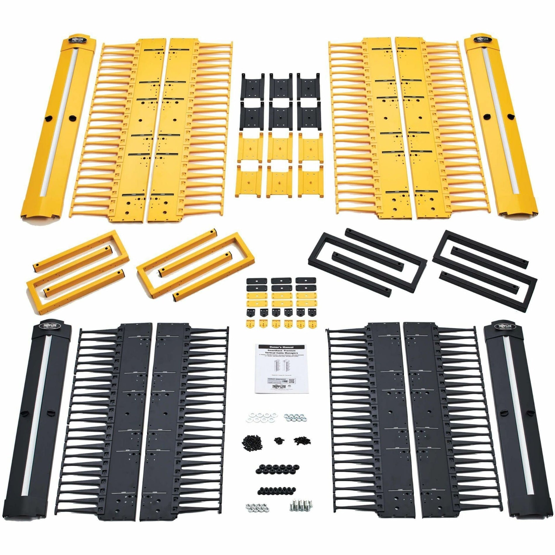 Exploded view of cable manager components and installation hardware-alternate-image6