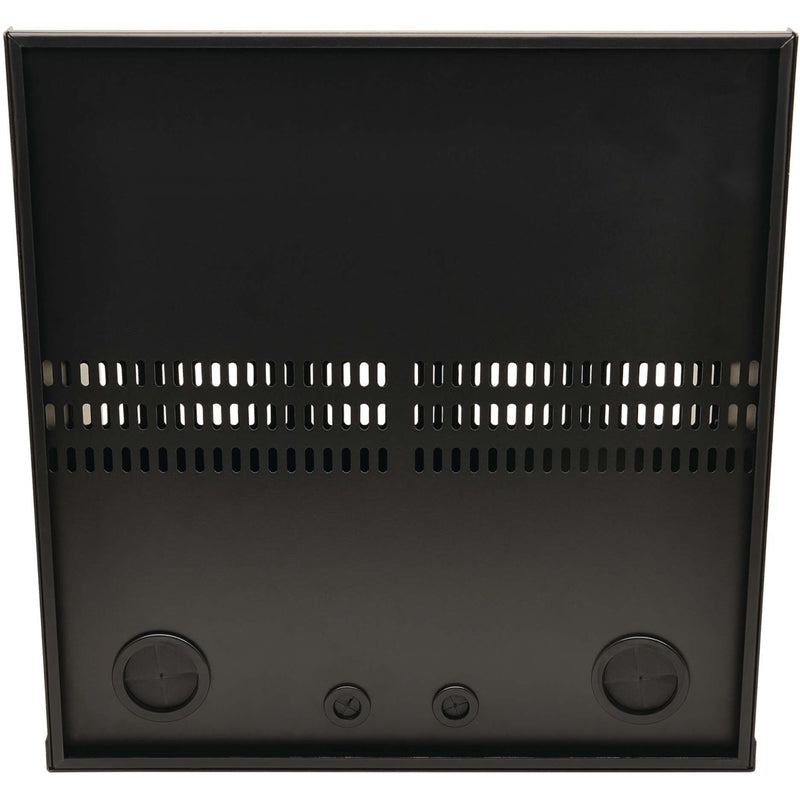 Close-up view of ventilation grid pattern on shelf surface