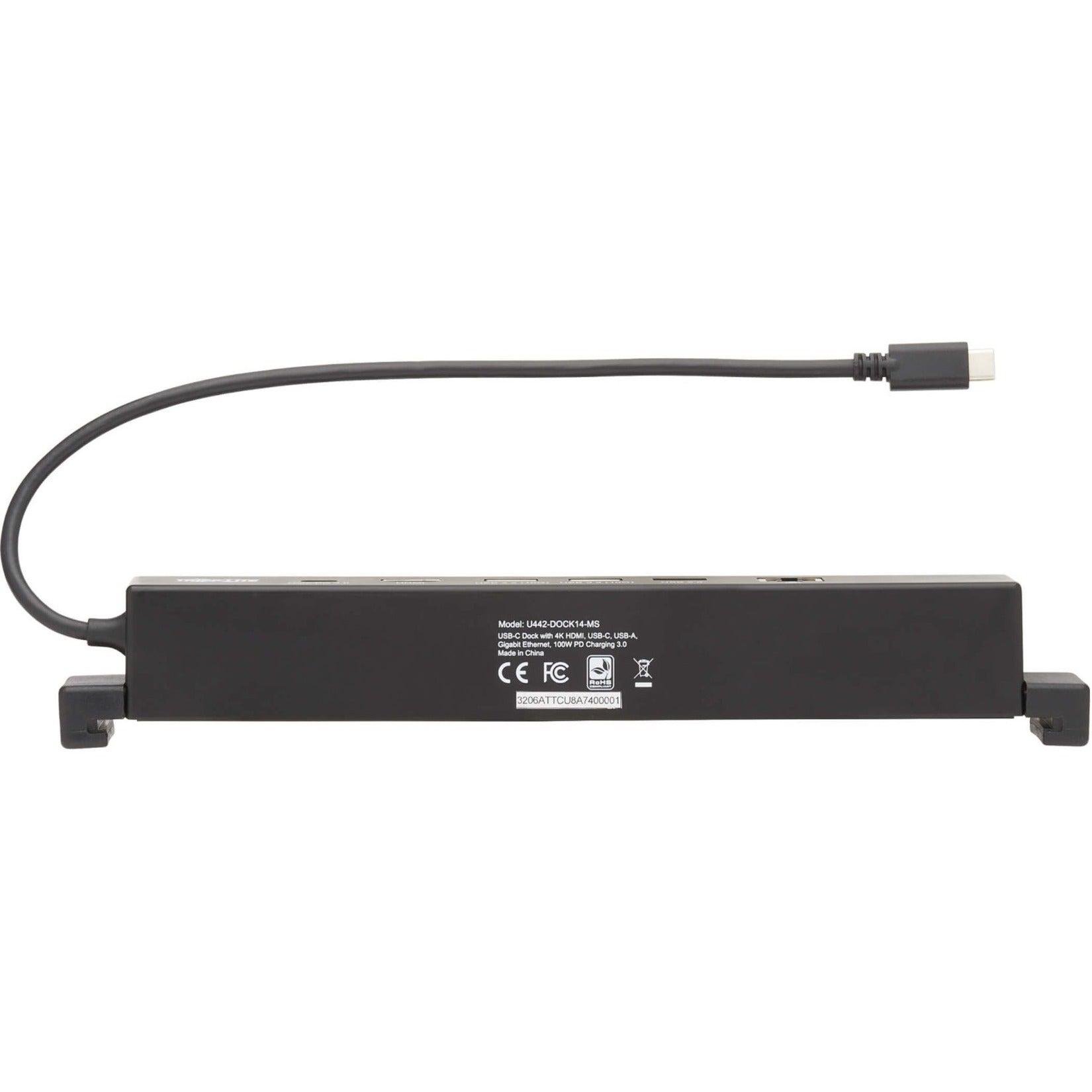 Estación de Acoplamiento Tripp Lite U442-DOCK14-MS para Microsoft Surface HDMI 4K USB 3.2 Gen 2 Hub USB-A GbE Carga PD de 100W Negro