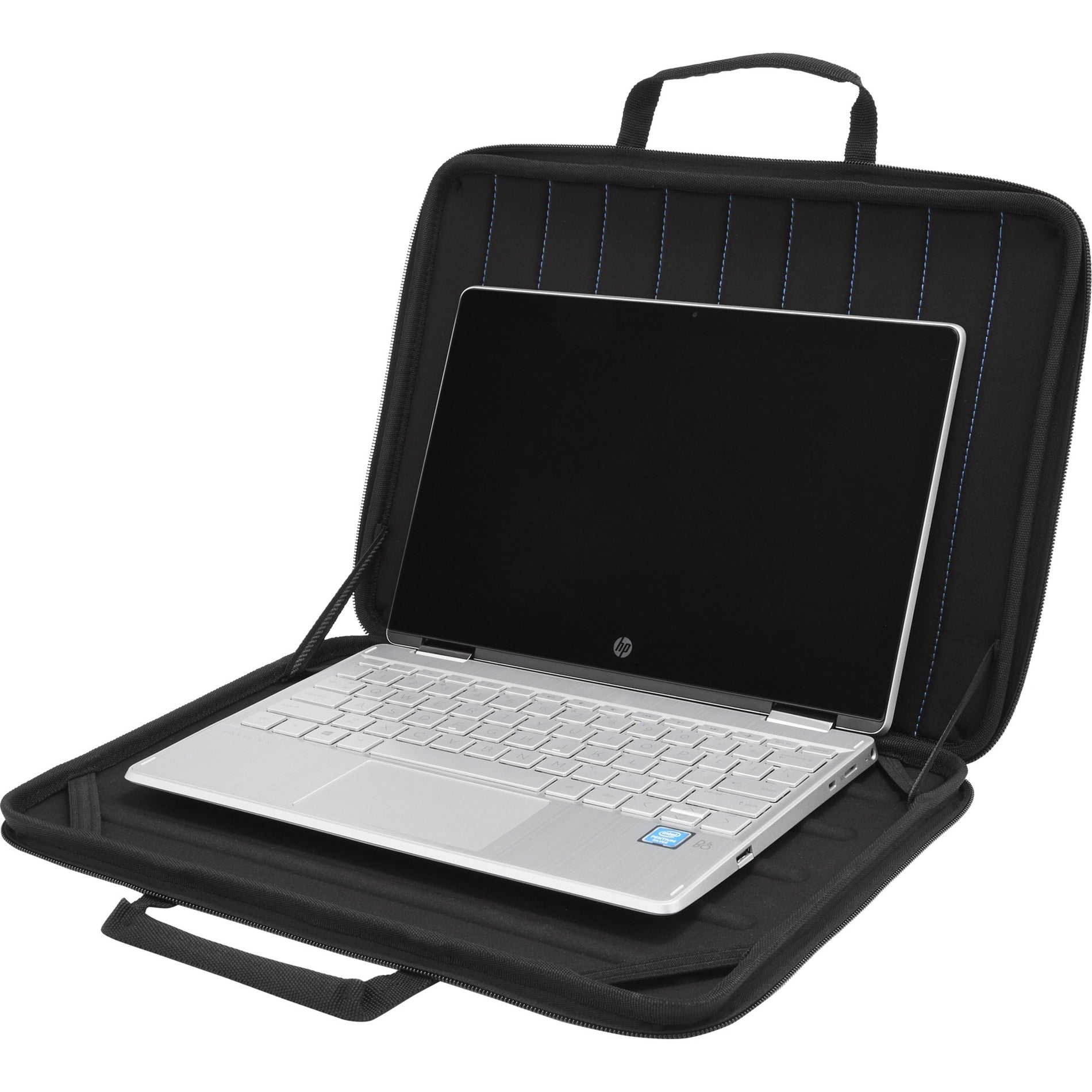 HP laptop case with device installed showing usage configuration-alternate-image6