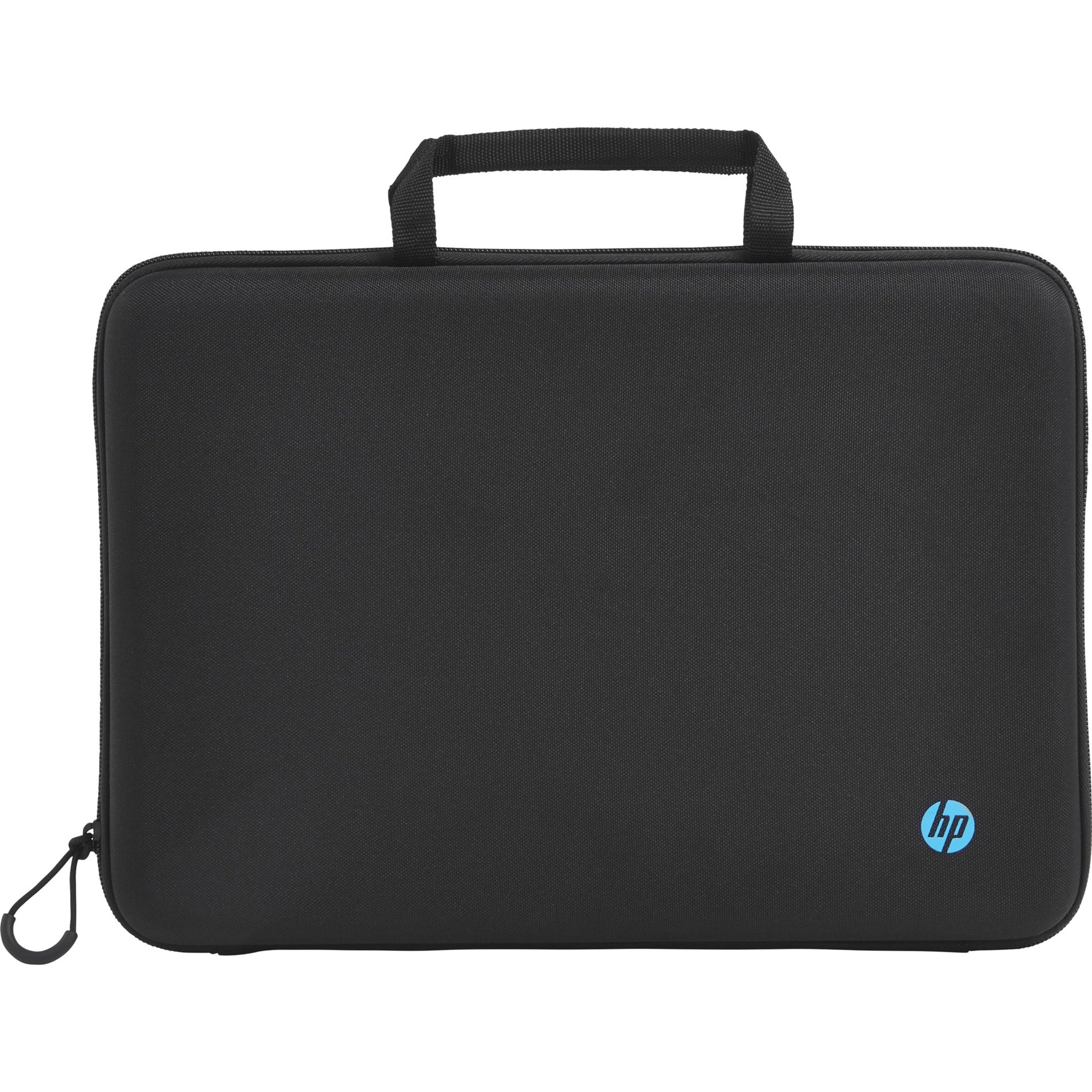 Side view of HP laptop case showing zipper detail and handle construction-alternate-image2