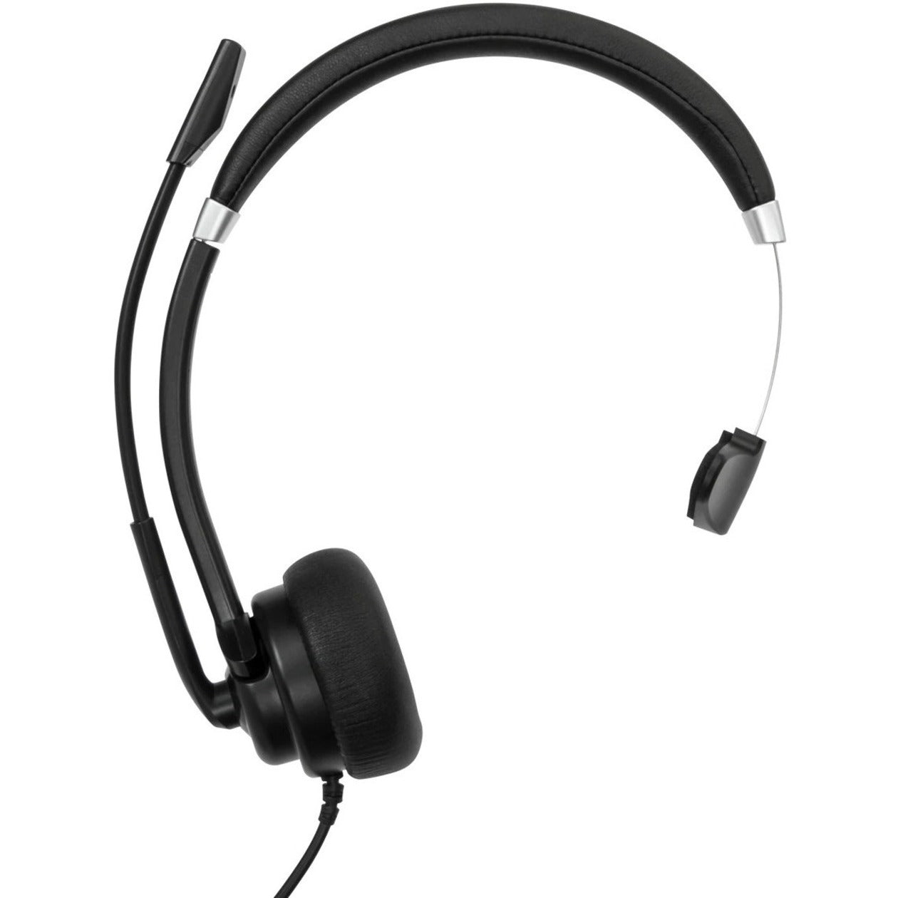 Casque Targus AEH101TT filaire mono casque léger sur l'oreille avec microphone rotatif interface USB de type A