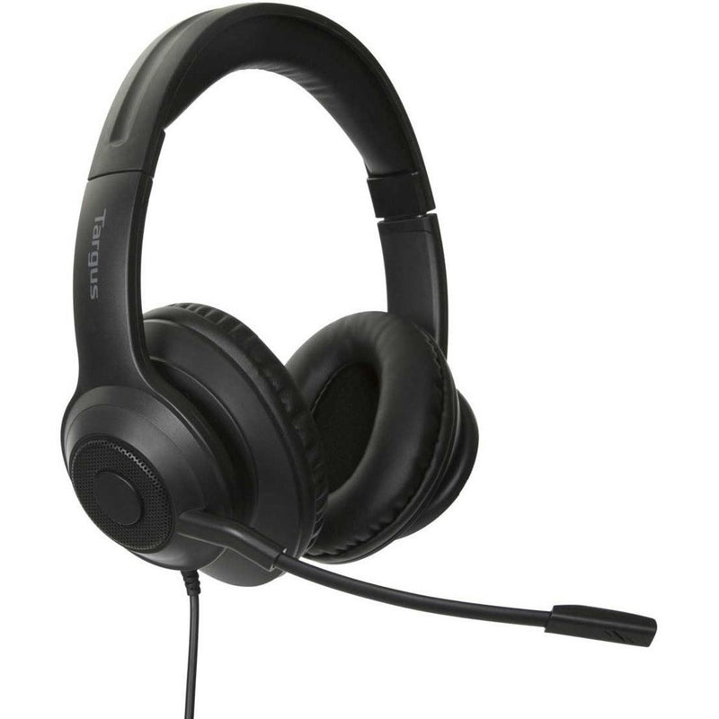 Side view of Targus AEH102TT headset emphasizing design elements