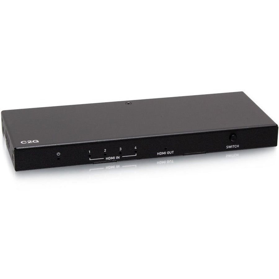 C2G C2G41604 Commutateur HDMI 4 Ports - Boîte de Commutation Vidéo HDMI 4K Prend en Charge la Résolution 4K