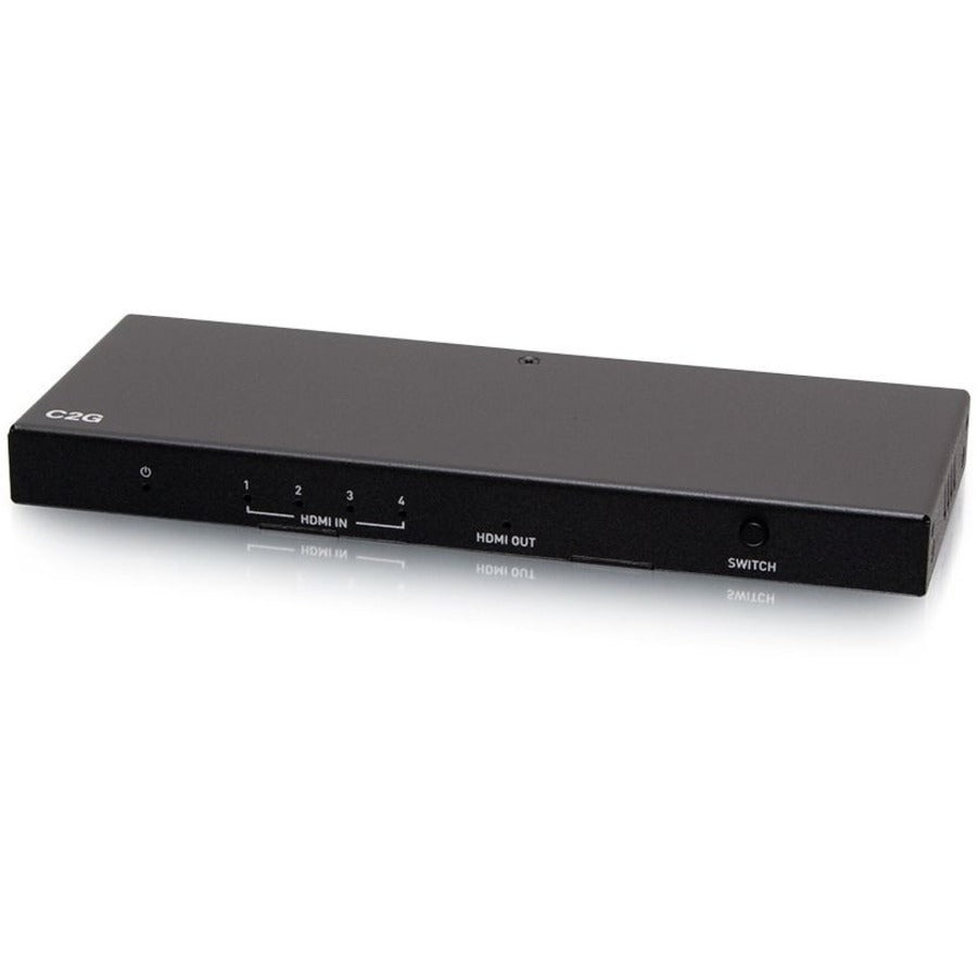 Angled view of HDMI switch showing sleek design and control interface-alternate-image5