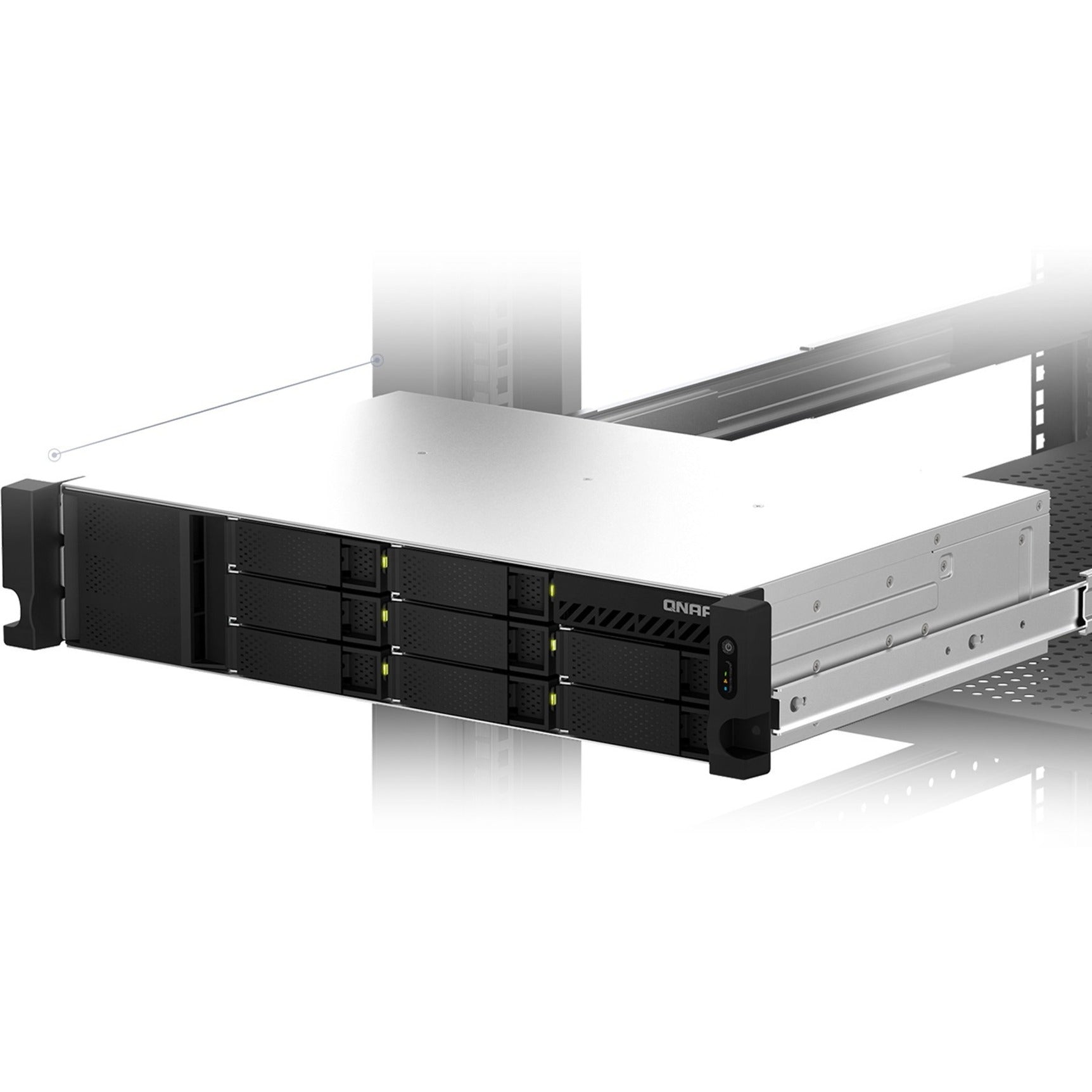 QNAP TS-873AEU-RP-4G ระบบจัดเก็บข้อมูล SAN/NAS (TS-873AEU-RP-4G-US) 8-เบย์ Rackmount 4GB DDR4 แรม QuTS hero h5.0.0 2.5GbE อีเธอร์เน็ต 8x 2.5"/3.5" ช่อง รองรับ RAID 300W ระบบจ่ายไฟสำรอง