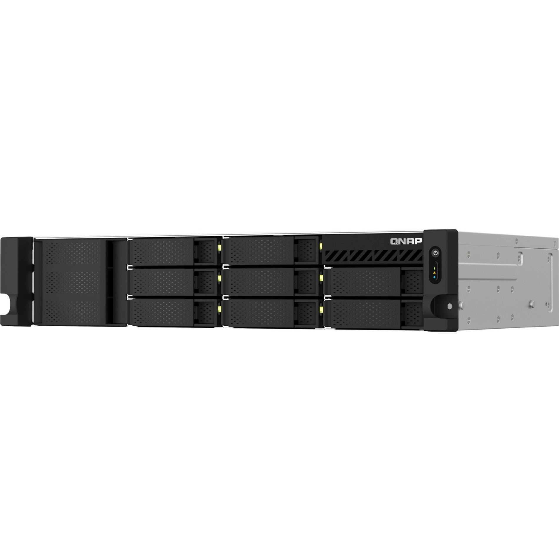 QNAP TS-873AEU-RP-4G ระบบจัดเก็บข้อมูล SAN/NAS (TS-873AEU-RP-4G-US) 8-เบย์ Rackmount 4GB DDR4 แรม QuTS hero h5.0.0 2.5GbE อีเธอร์เน็ต 8x 2.5"/3.5" ช่อง รองรับ RAID 300W ระบบจ่ายไฟสำรอง