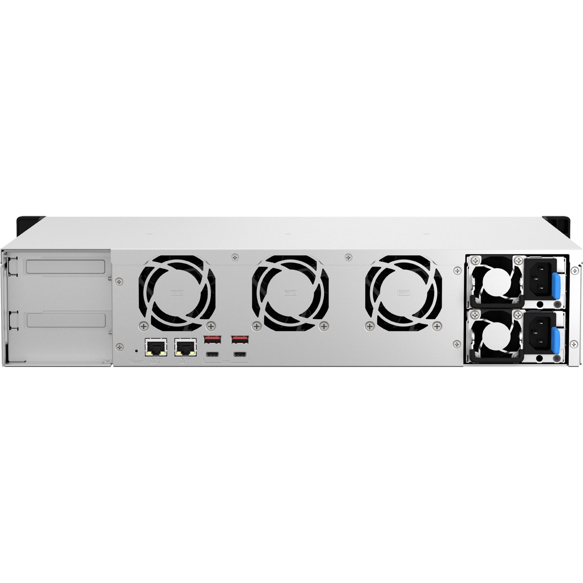 TS-873AEU-RP-4G SISTEMA di archiviazione SAN/NAS (TS-873AEU-RP-4G-US) a rack 8-bay RAM DDR4 da 4 GB QuTS hero h5.0.0 Ethernet 2.5GbE 8 alloggiamenti 2.5"/3.5" Supporto RAID Alimentatore Redundante da 300W