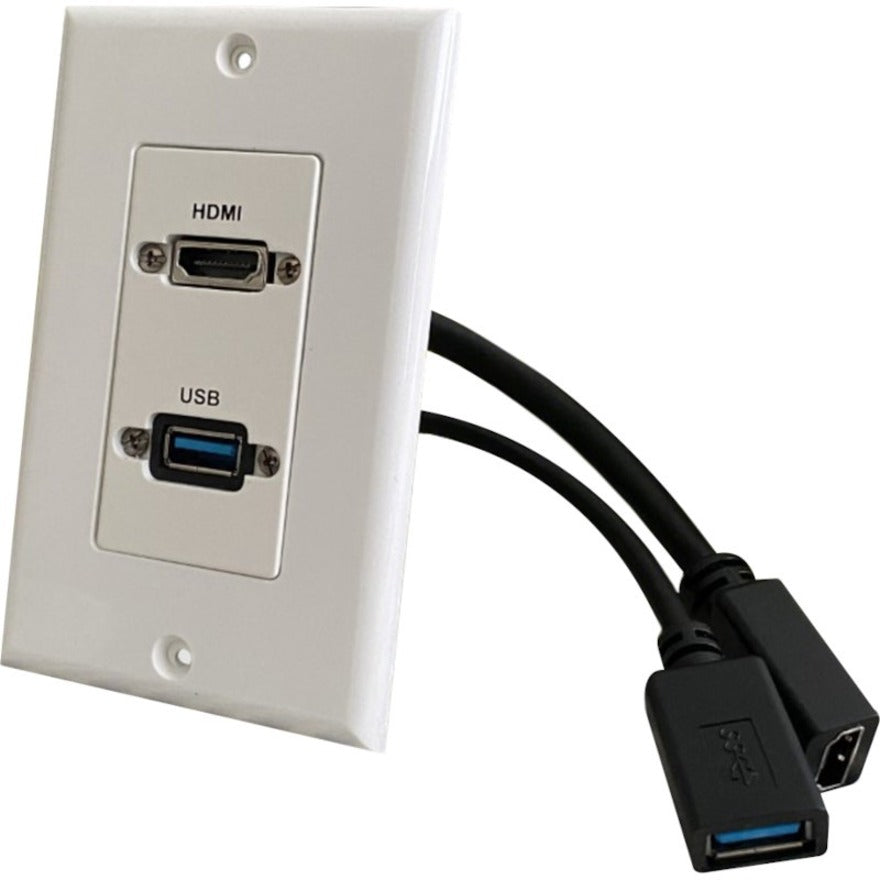 Pelat WPD-HD-U3A-AW Port HDMI Putih 1 Gang