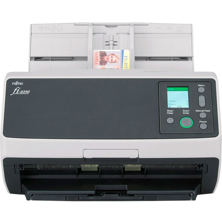 Fujitsu PA03810-B005 fi-8190 ADF/Manual Feed Scanner, Color, Duplex Scanning, 600 dpi Optical Resolution, 180 ipm Scan Speed