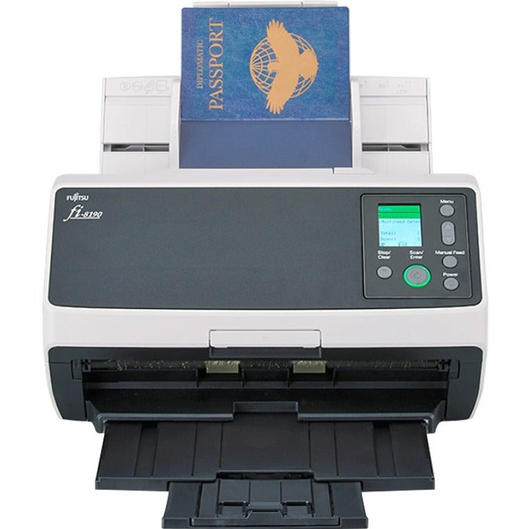 Fujitsu PA03810-B005 fi-8190 ADF/Manual Feed Scanner, Color, Duplex Scanning, 600 dpi Optical Resolution, 180 ipm Scan Speed