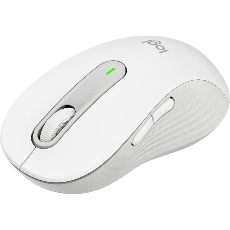 Side view of Logitech M650 mouse showing ergonomic design and side buttons