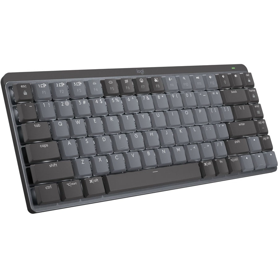 Logitech 920-010551 MX Mechanical Mini Minimalist Wireless Illuminated Keyboard (Linear) (Graphite), Compact and Backlit for Easy Typing