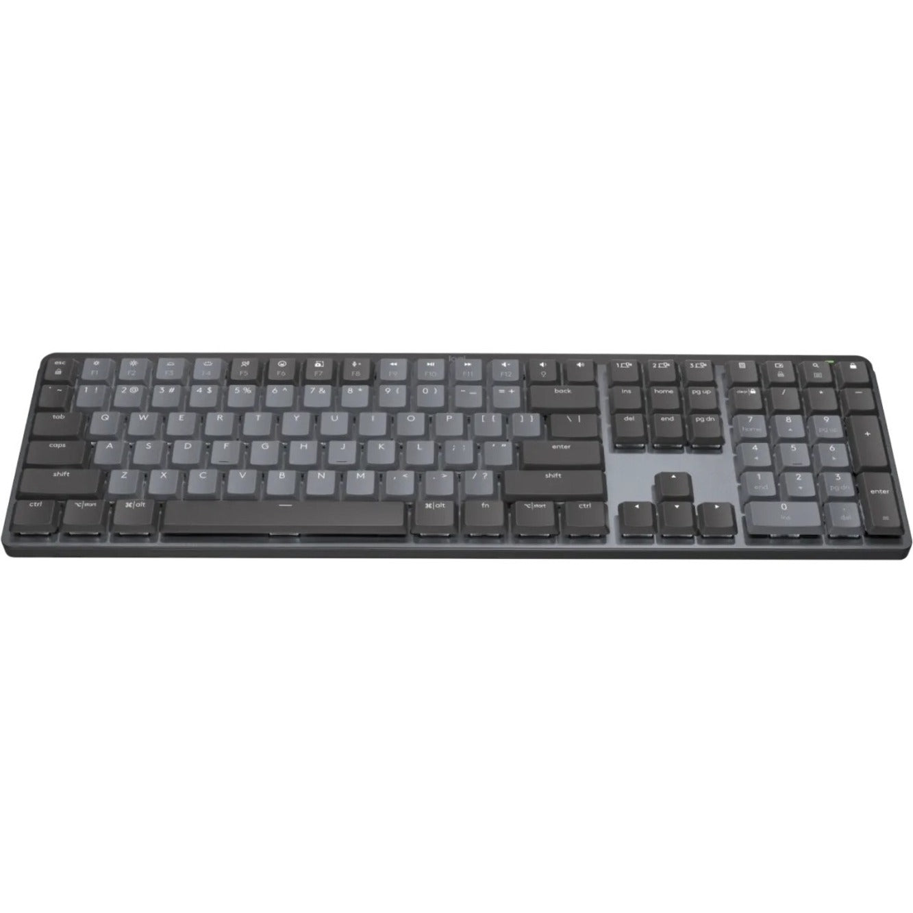 Logitech 920-010549 MX Mechanisch Draadloos Verlicht Prestatie Toetsenbord (Klikkend) (Grafiet) Verlicht Multi-host Ondersteuning.