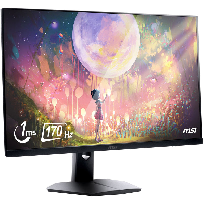 Side angle view of MSI Optix G274 monitor showing color consistency and IPS display quality