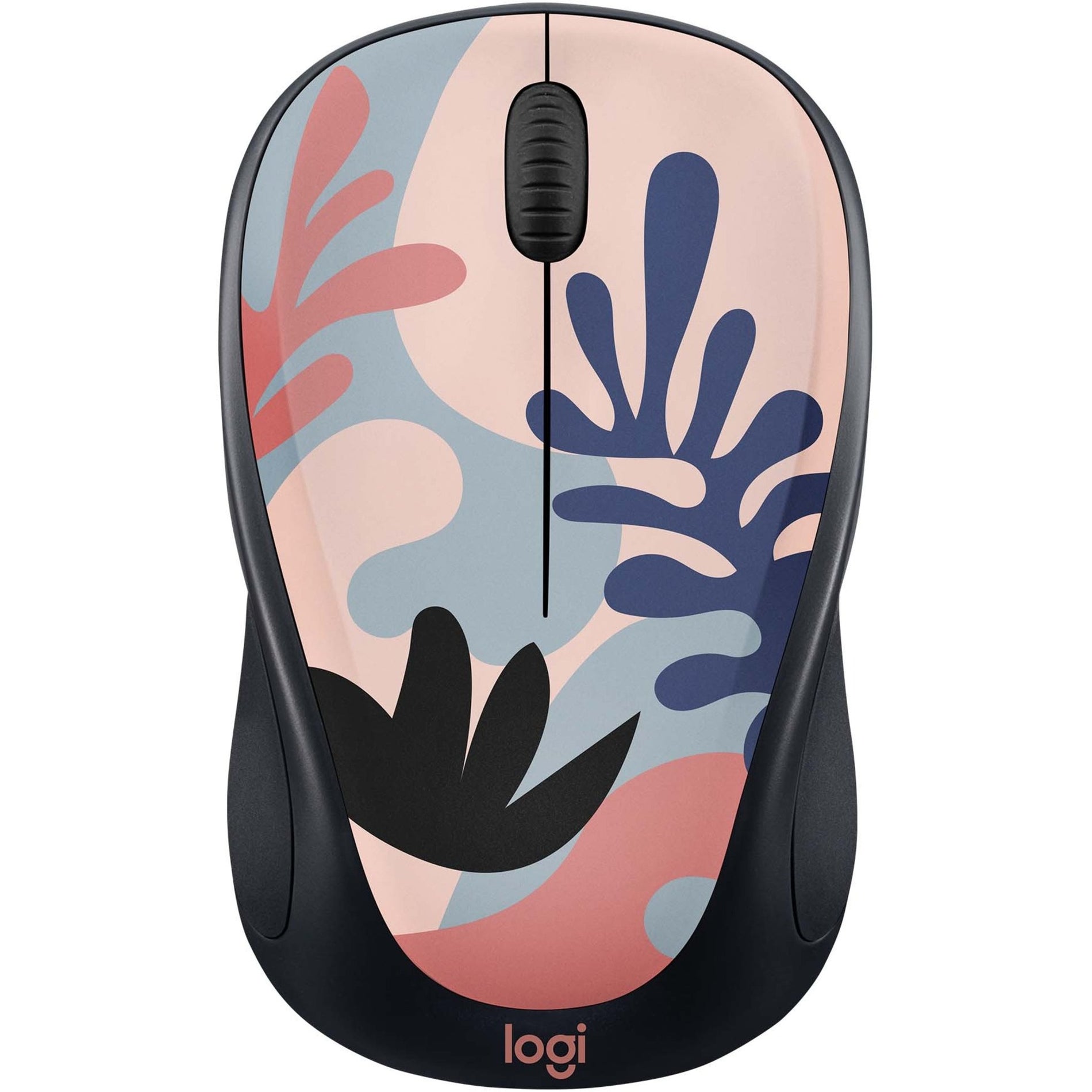 Logitech 910-006615 Design Collection Limited Edition Wireless Mouse, Coral Reef, Small Size, 2.4 GHz Wireless Technology