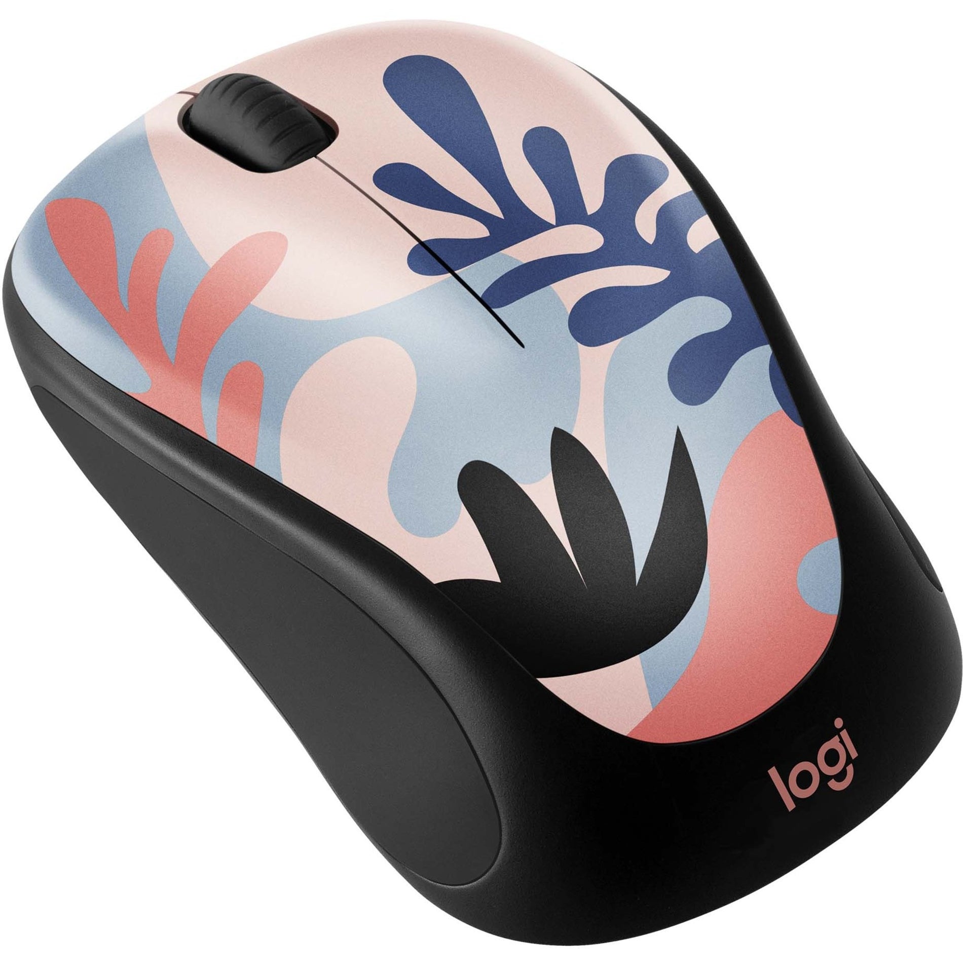 Logitech 910-006615 Design Collection Limited Edition Wireless Mouse, Coral Reef, Small Size, 2.4 GHz Wireless Technology