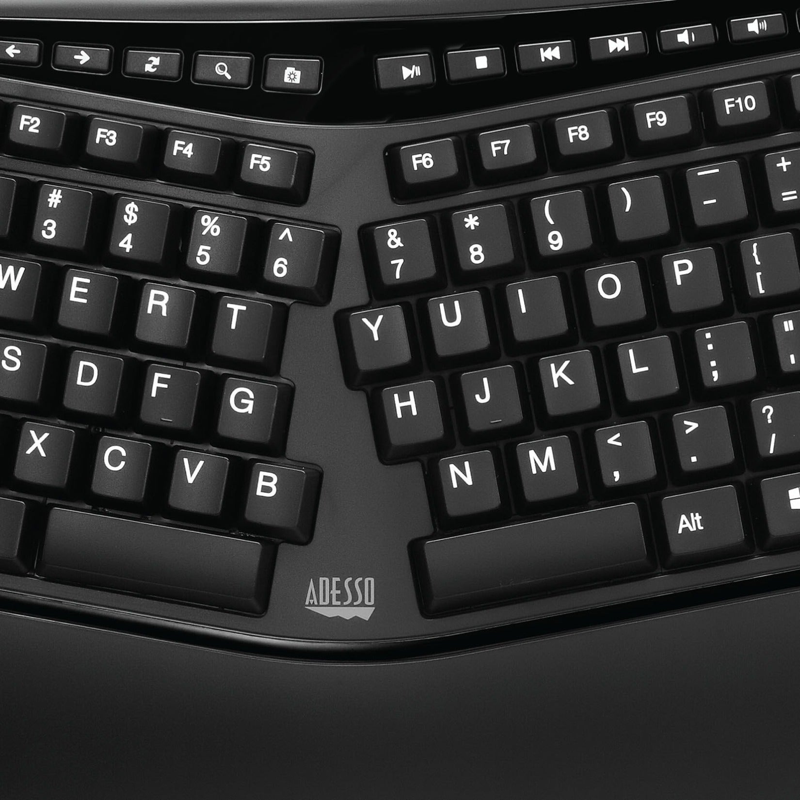 Adesso AKB-150UB Desktop Ergonomische Tastatur Split-Layout Handballenauflage USB Kabelgebunden Englisch (US)