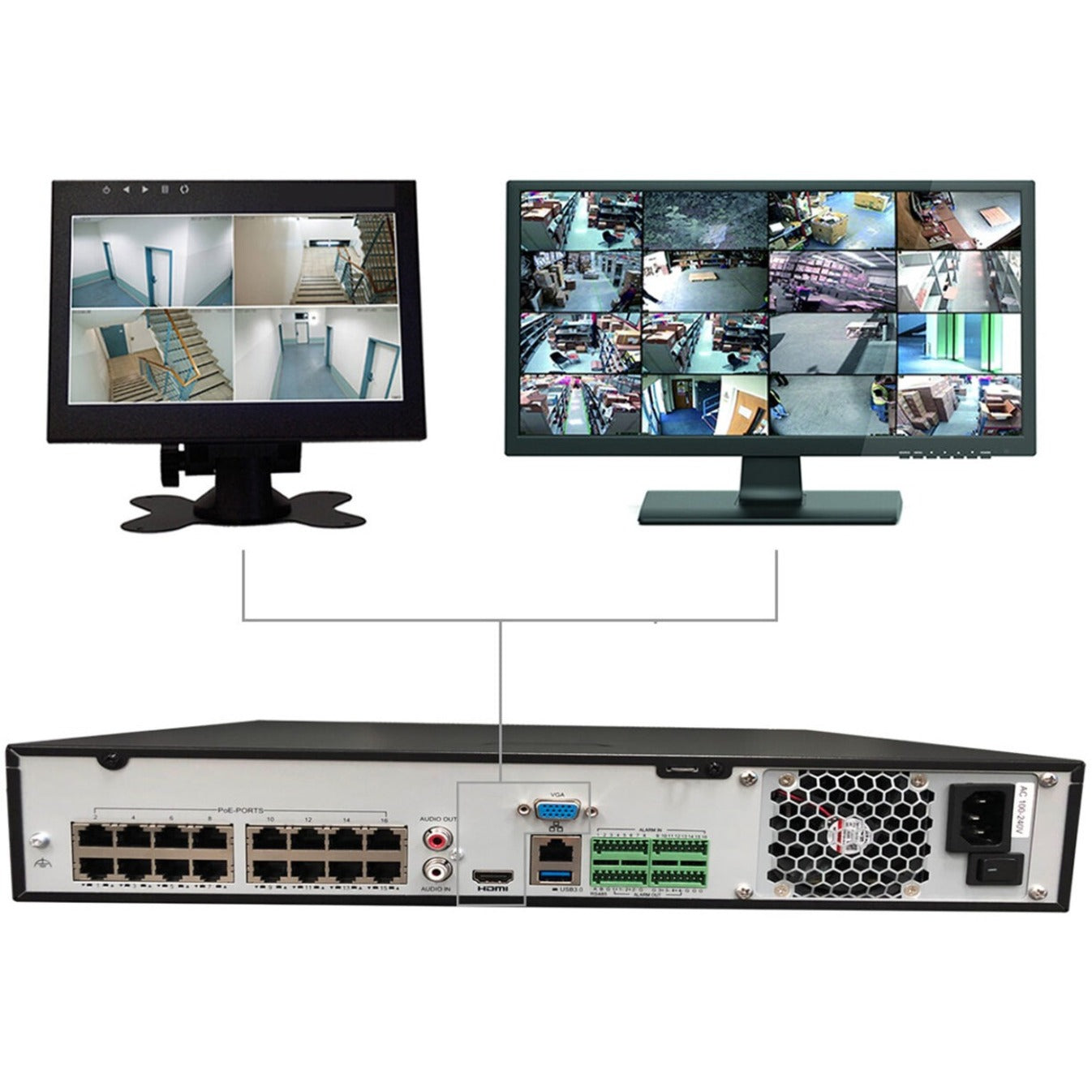 Gyration CYBERVIEW N32-30TB 32-Channel Network Video Recorder With PoE, 8MP, 30TB HDD, 5 Year Warranty