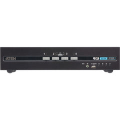 ATEN Secure CS1144DP4C DisplayPort KVM Switch, 4-Port Dual Display, USB Support, 4K UHD 3840x2160 Resolution, CAC Reader, Desktop Form Factor - CS1144DP4C (3 Year Warranty)