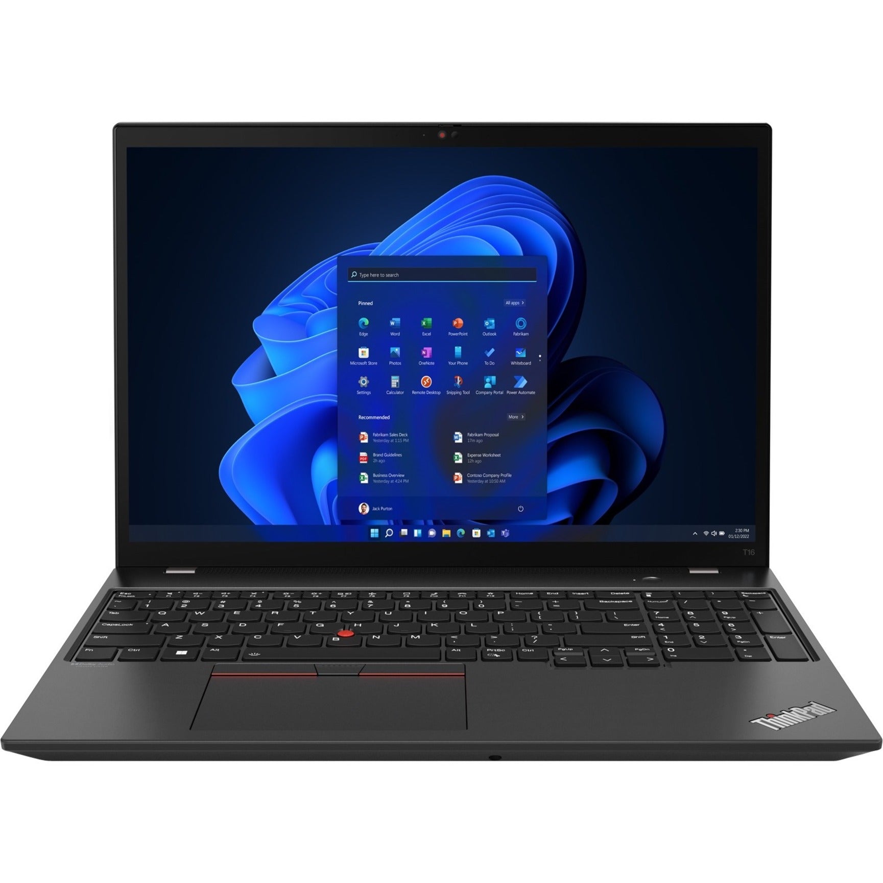 Lenovo 21CH0004US ThinkPad T16 Gen 1 16 Notebook, Ryzen 5 PRO, 16GB RAM, 256GB SSD, Windows 11 Pro