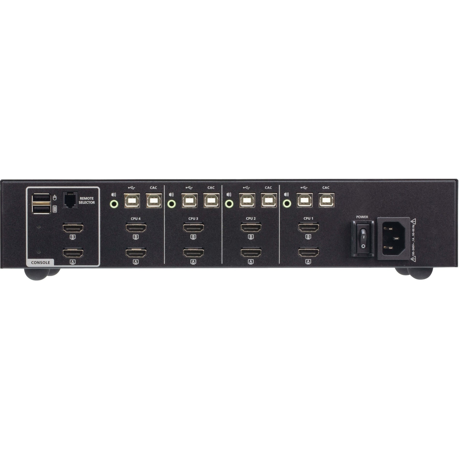 ATEN CS1144H4C 4-Port USB HDMI Dual Display Secure KVM Switch with CAC (PSD PP v4.0 Compliant)
