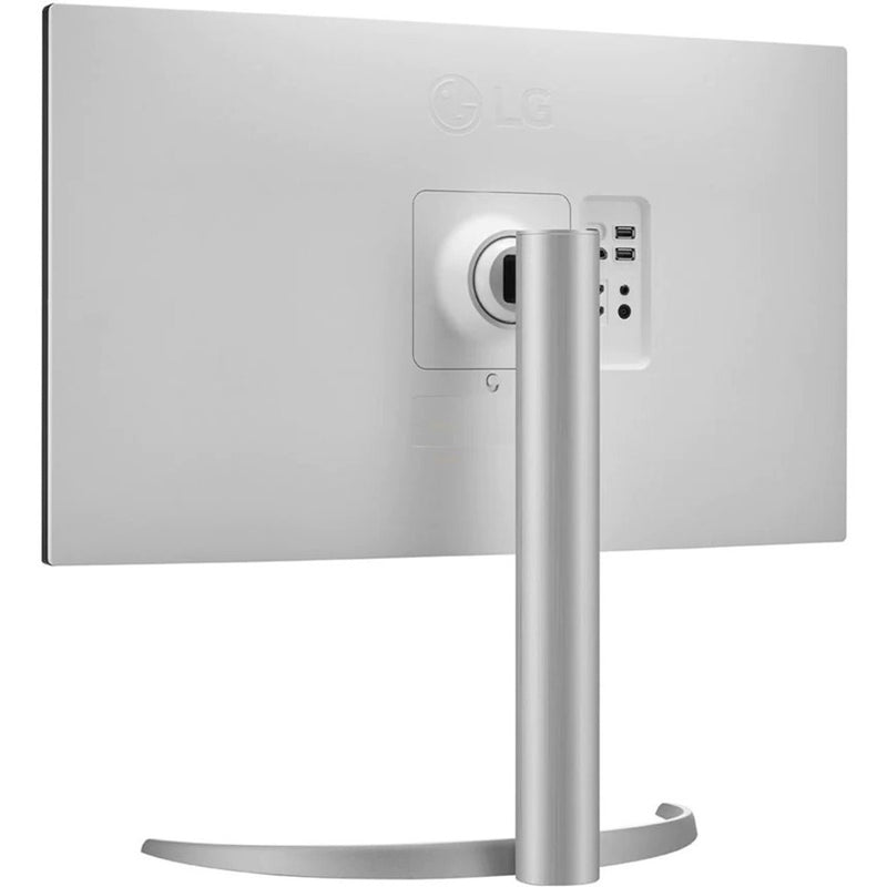 Back view of LG monitor showing clean design and port layout