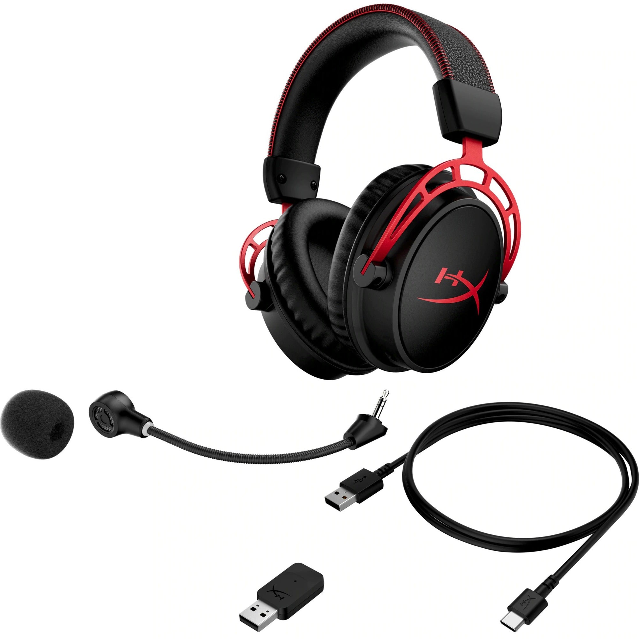 Casque de jeu sans fil HyperX 4P5D4AA Cloud Alpha (noir-rouge) binaural Over-the-ear micro détachable casque de jeu