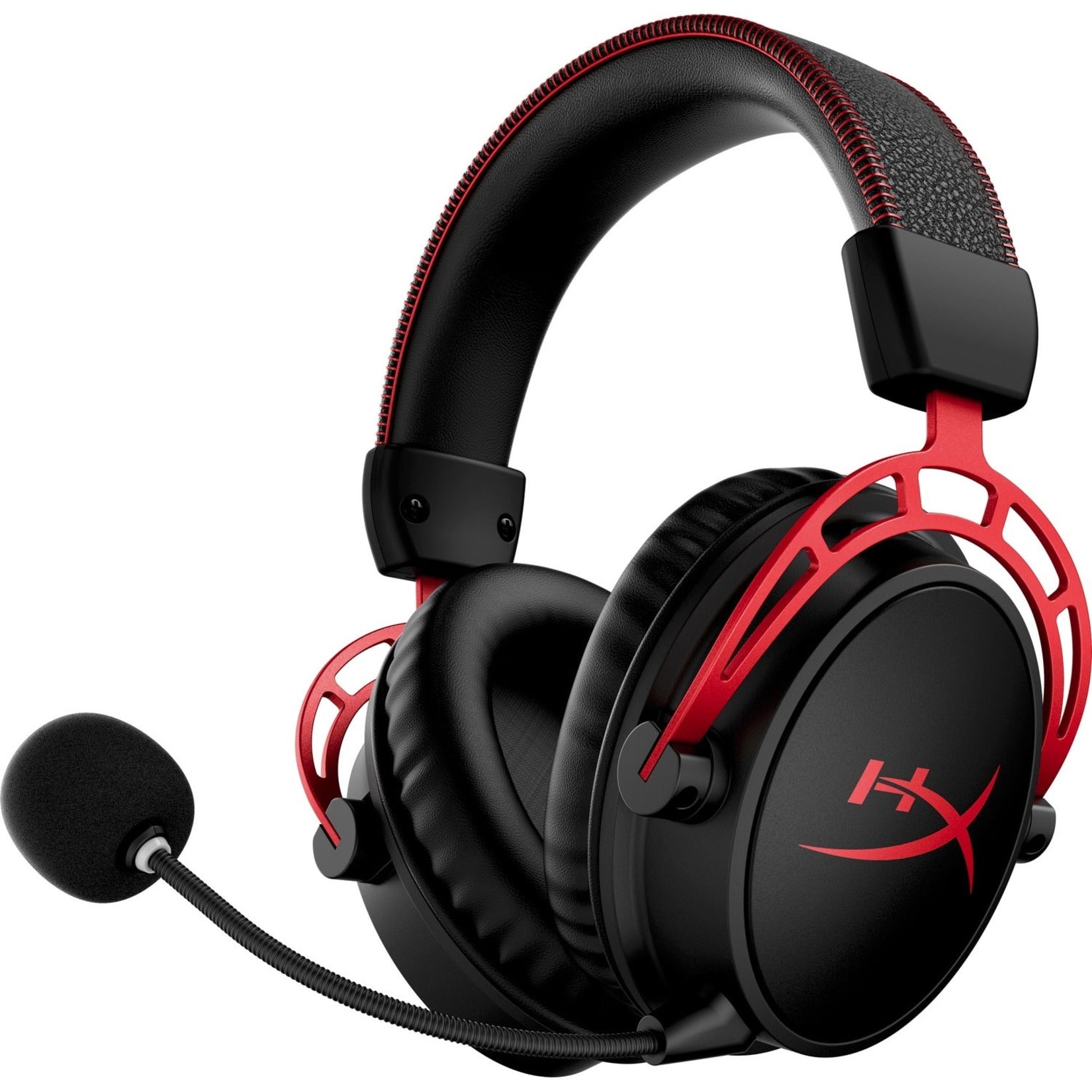 หูฟังเกมมิ่งไร้สาย HyperX 4P5D4AA Cloud Alpha (สีดำ-แดง) แบบครอบหูสองข้าง ไมโครโฟนถอดได้ หูฟังเกมมิ่ง