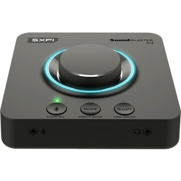 Sound Blaster X4 with cyan LED illumination in SXFI mode-alternate-image9