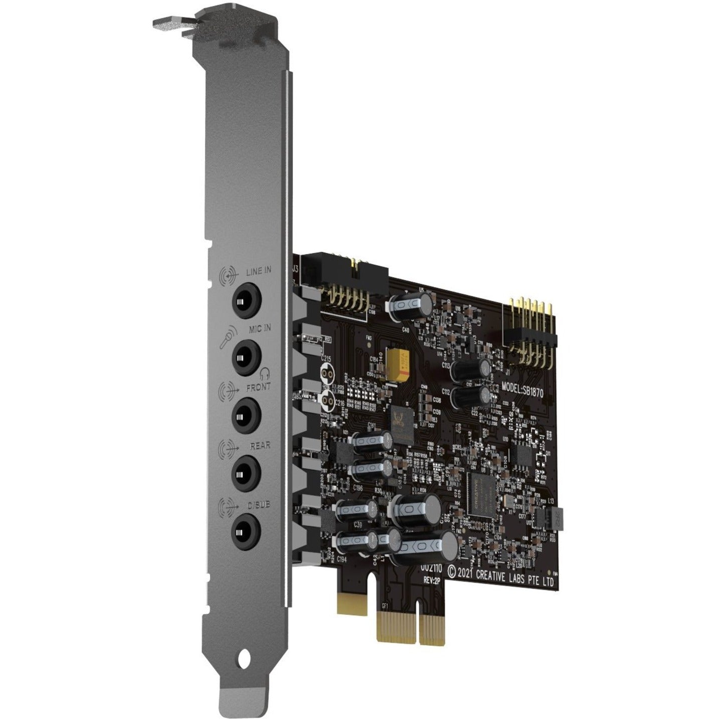 Sound Blaster 70SB187000000 Audigy Fx Kartu Suara (dengan Bracket I/O Tinggi Penuh) Saluran Suara 5.1 120 dB SNR