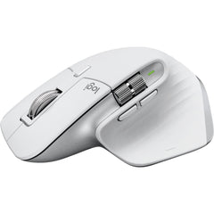 Logitech MX Master 3S Performance Wireless Mouse, 8000 DPI Darkfield Tracking, Quiet Clicks, USB-C Quick Charging, Bluetooth/RF, 7 Buttons, Cross-Platform Compatible, Pale Grey - 910-006558 (1 Year Warranty)