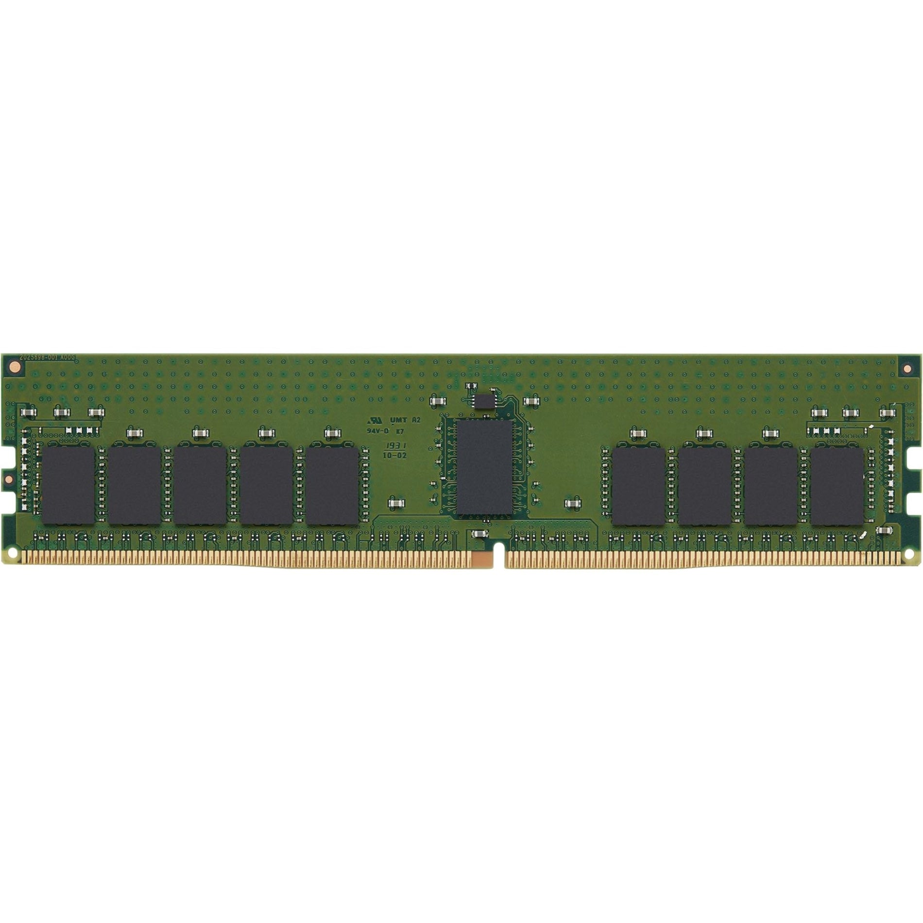 Kingston 32GB DDR4-3200 ECC Registered Server Memory Module with green PCB and black memory chips-alternate-image1