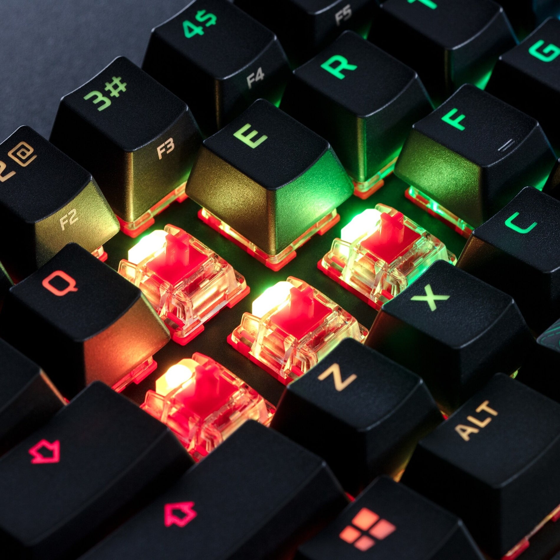 HyperX 4P5N4AA Alloy Origins 60 Mechanical Gaming Keyboard, HX Red, RGB LED Backlight, Anti-ghosting, Multi-host Support