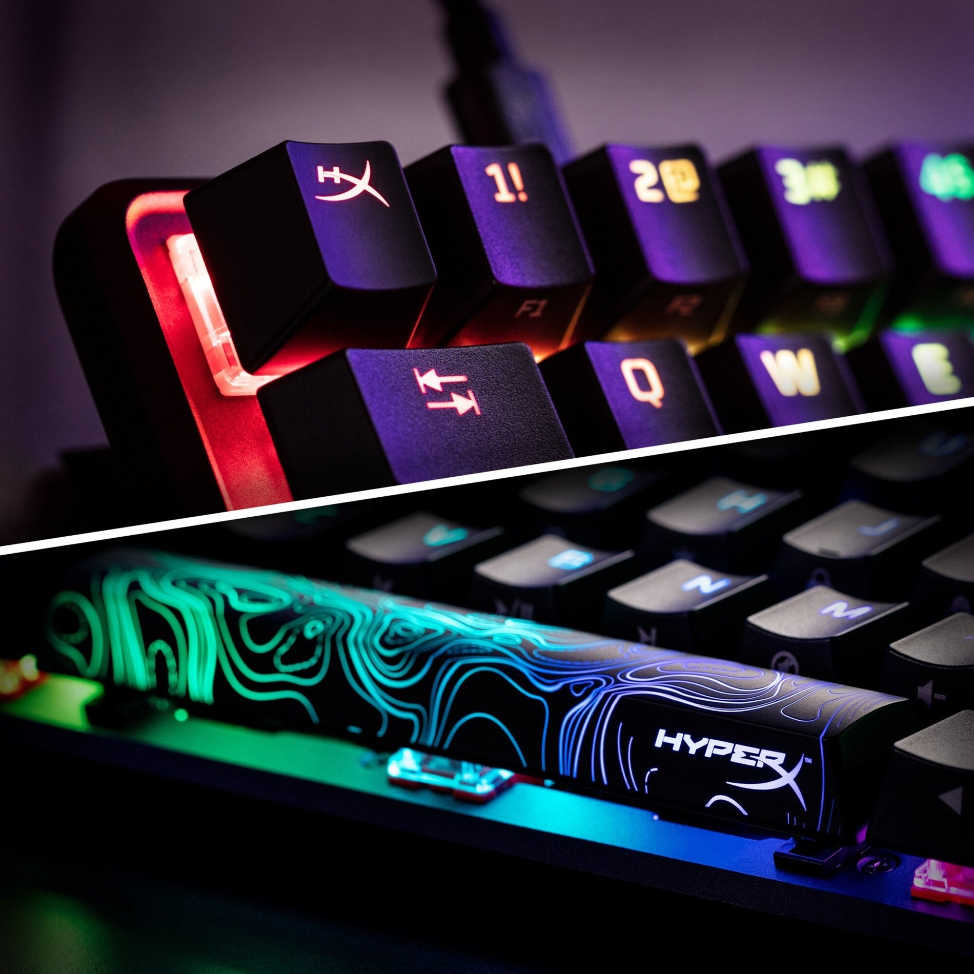 HyperX 4P5N4AA Alloy Origins 60 Mechanical Gaming Keyboard, HX Red, RGB LED Backlight, Anti-ghosting, Multi-host Support