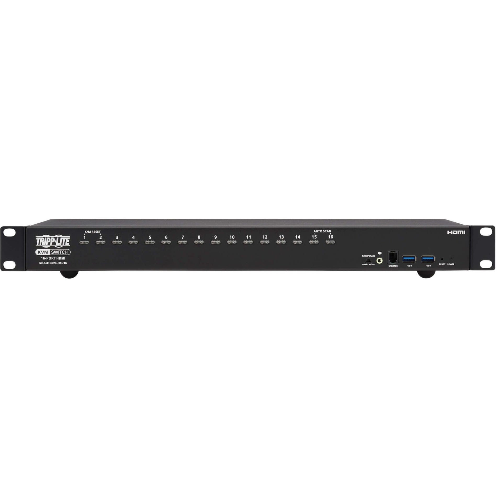 Tripp Lite B024-H4U16 16-Port HDMI/USB KVM Switch, 1U, 4K Resolution, TAA Compliant