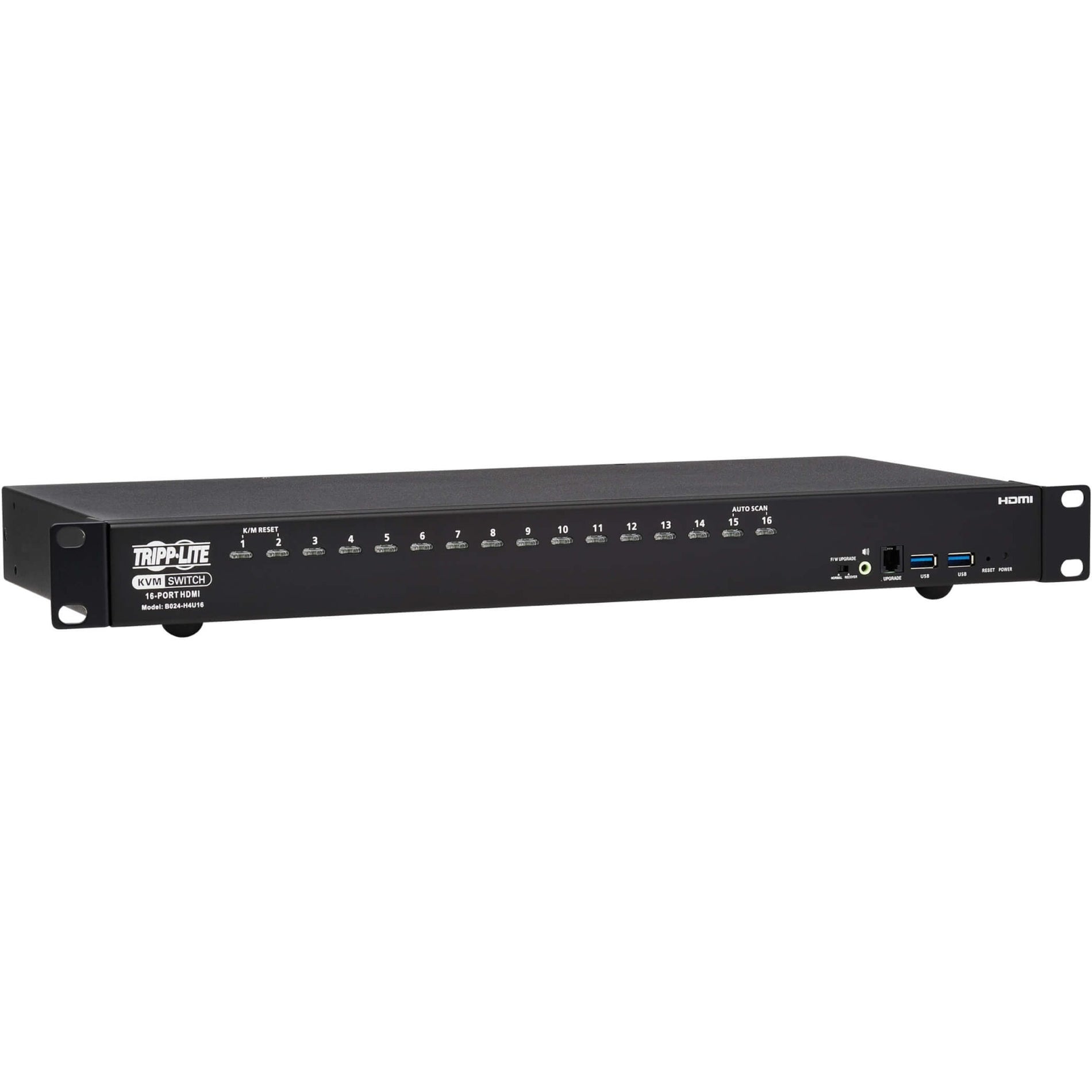 Tripp Lite B024-H4U16 16-Port HDMI/USB KVM Switch 1U 4K Auflösung TAA Konform