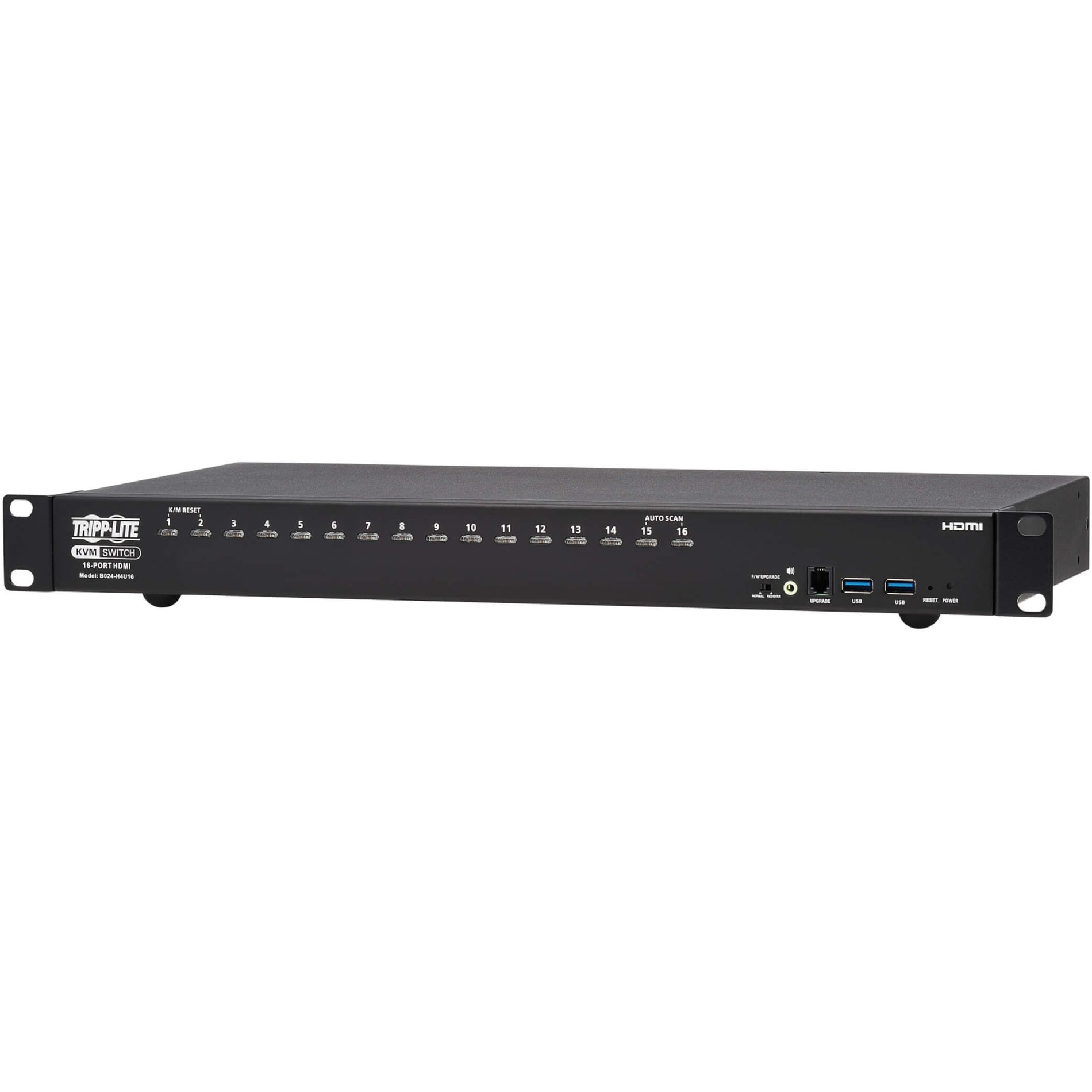 Tripp Lite B024-H4U16 16-Port Commutateur KVM HDMI/USB 1U Résolution 4K Conforme TAA