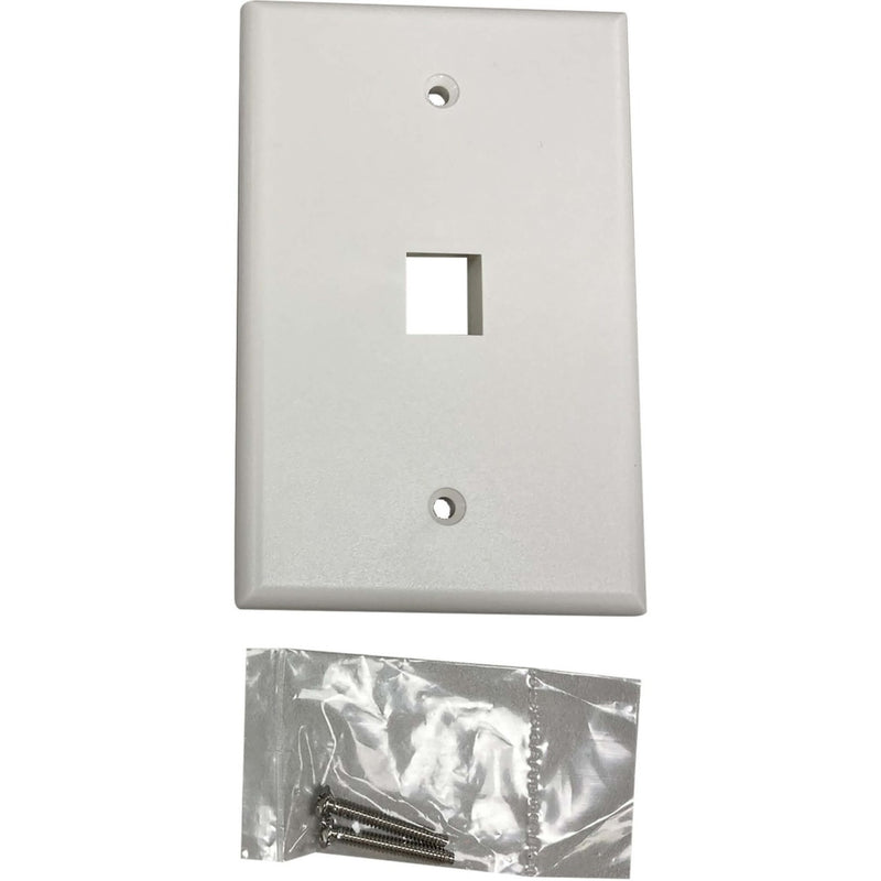 Wall plate with included mounting screws in packaging