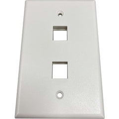 Tripp Lite N042AB-002-IVM Safe-IT 2-Port Single-Gang Keystone Wall Plate Antibacterial Ivory Matte TAA  Tripp Lite N042AB-002-IVM Sikker-IT 2-Port Single-Gang Keystone Vægplade Antibakteriel Elfenben Mat TAA