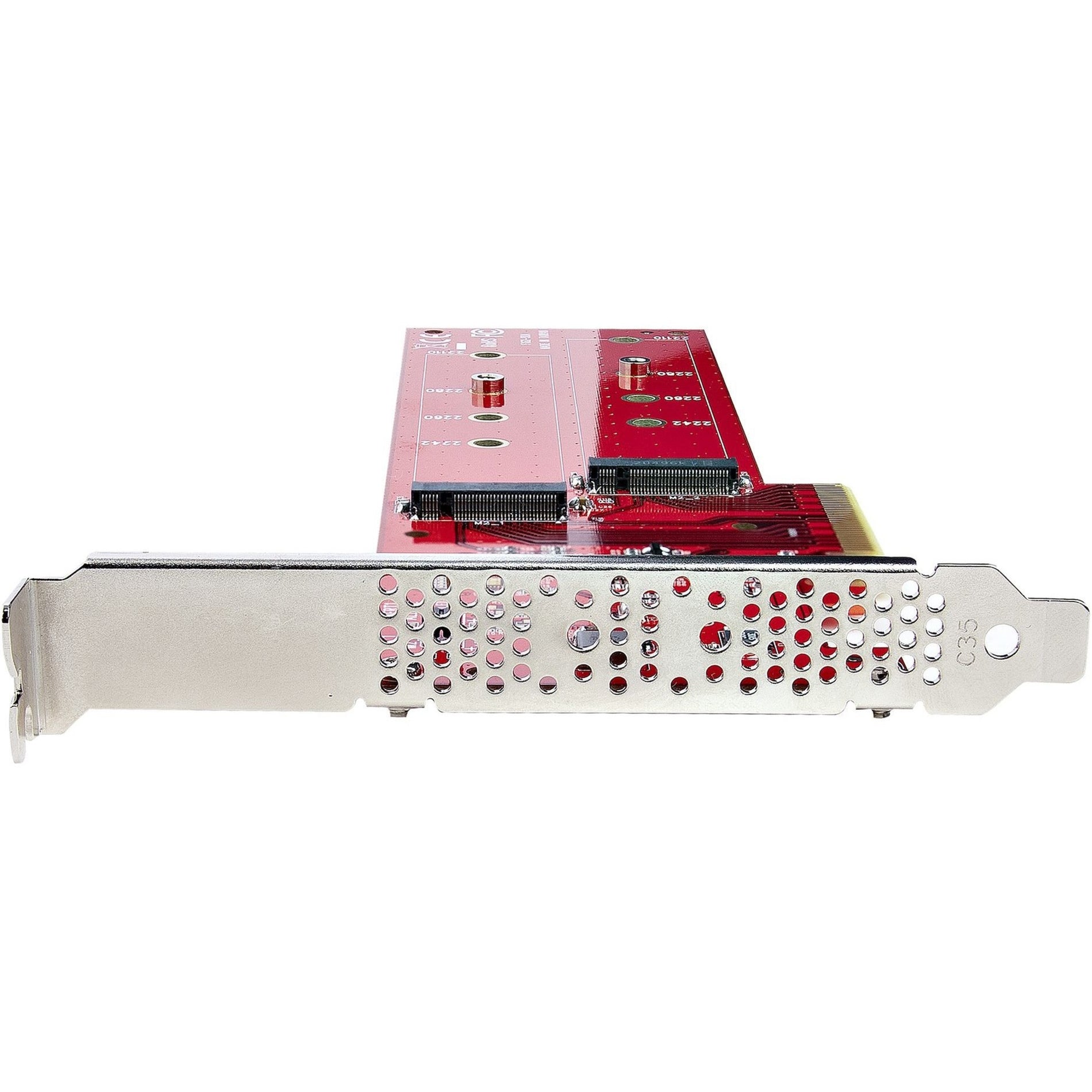 StarTech.com DUAL-M2-PCIE-CARD-B PCIe zu M.2 Adapterkarte Dual NVMe oder AHCI M.2 SSD zu PCI Express 4.0 Bis zu 78 GB/s/Antrieb Bifurkation erforderlich