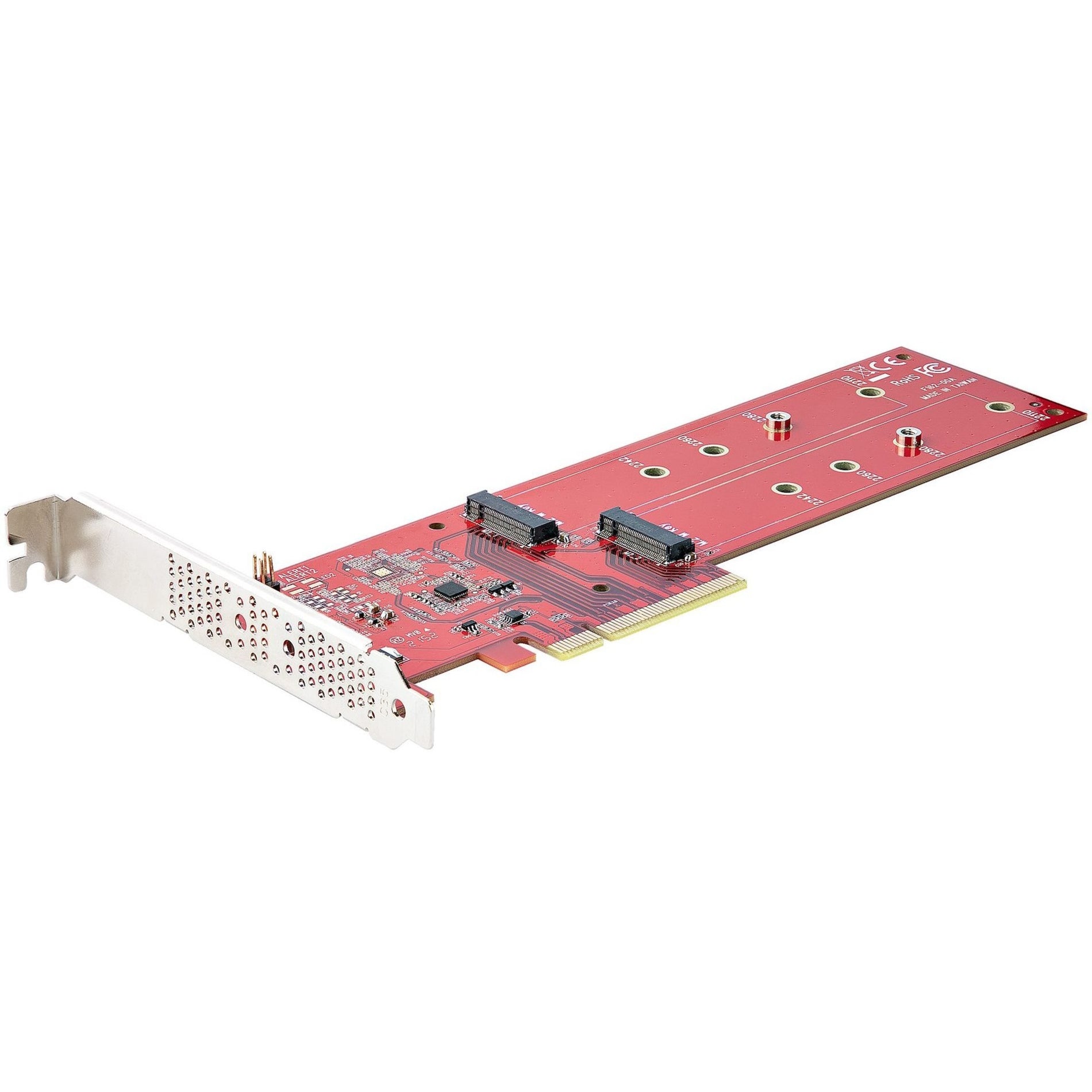 StarTech.com DUAL-M2-PCIE-CARD-B PCIe zu M.2 Adapterkarte Dual NVMe oder AHCI M.2 SSD zu PCI Express 4.0 Bis zu 78 GB/s/Antrieb Bifurkation erforderlich