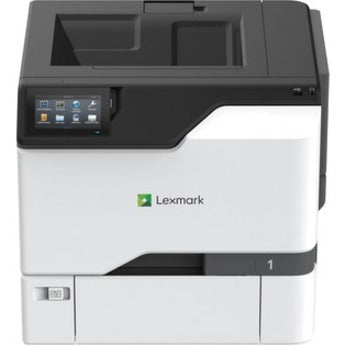 Front view of Lexmark CS735de printer showing compact design and touchscreen interface-alternate-image2