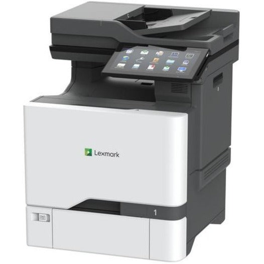 Three-quarter view of Lexmark CX735adse highlighting document feeder and control panel-alternate-image3