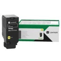 Lexmark 71C10Y0 yellow toner cartridge in retail packaging with green accent band