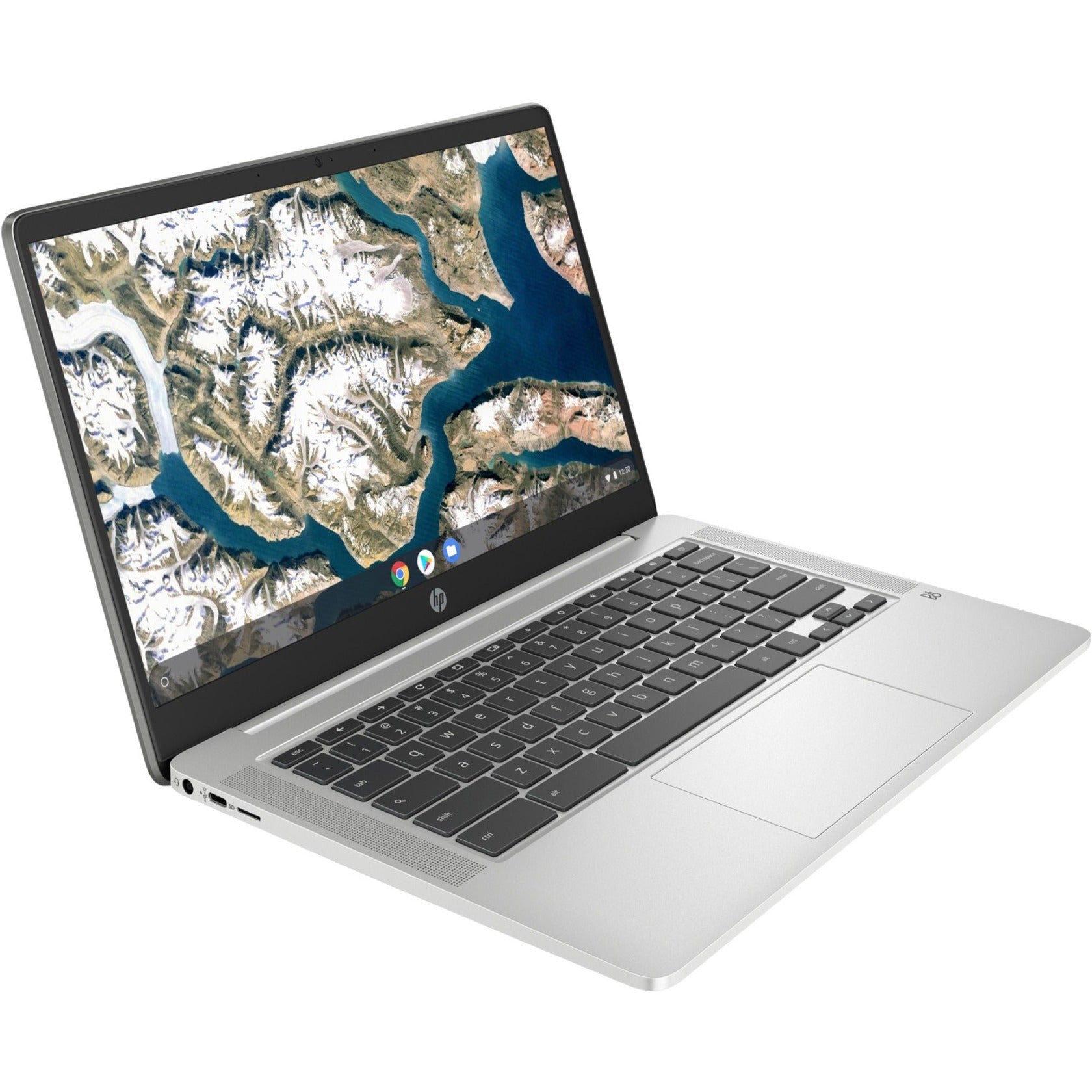 HP Chromebook 14a-na0230nr 14 Écran tactile Chromebook Intel Celeron N4120 Quad-core 4 Go RAM 64 Go Mémoire flash Argent minéral.