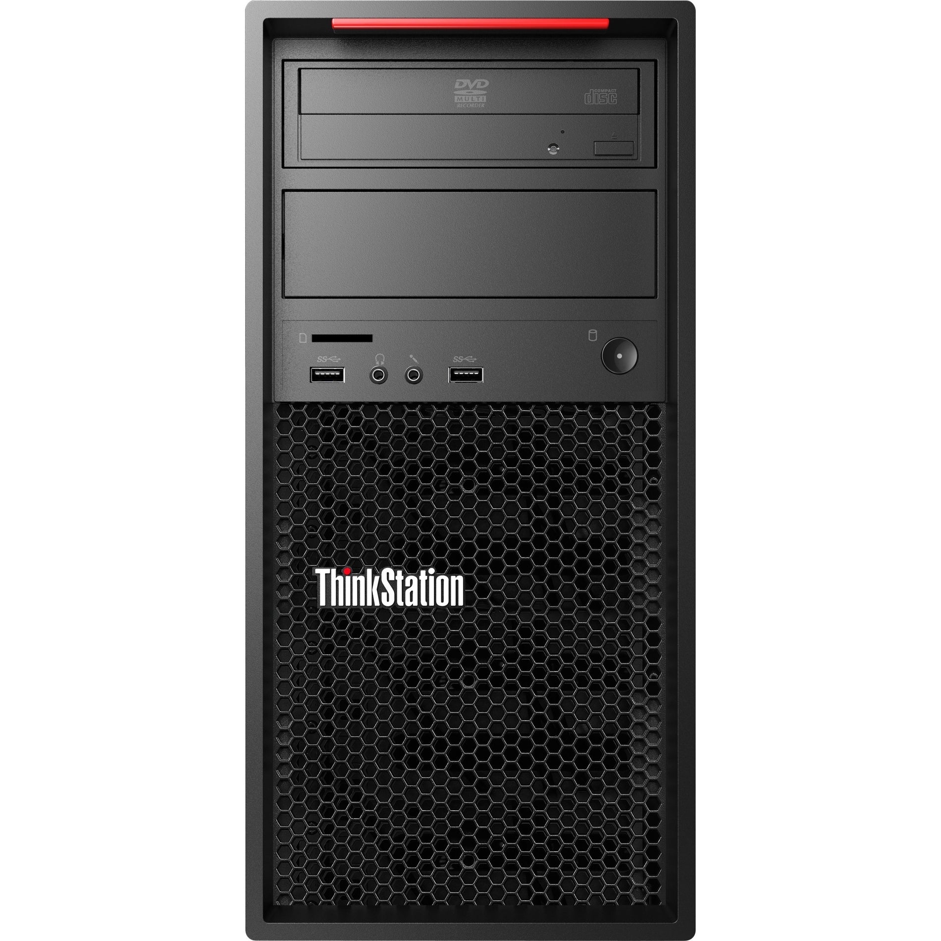 Lenovo ThinkStation P520c 30BX00G0US Workstation - 1 x Intel Xeon Octa-core (8 Core) W-2245 3.90 GHz - 32 GB DDR4 SDRAM RAM - 1 TB SSD - Tower (30BX00G0US) Front image