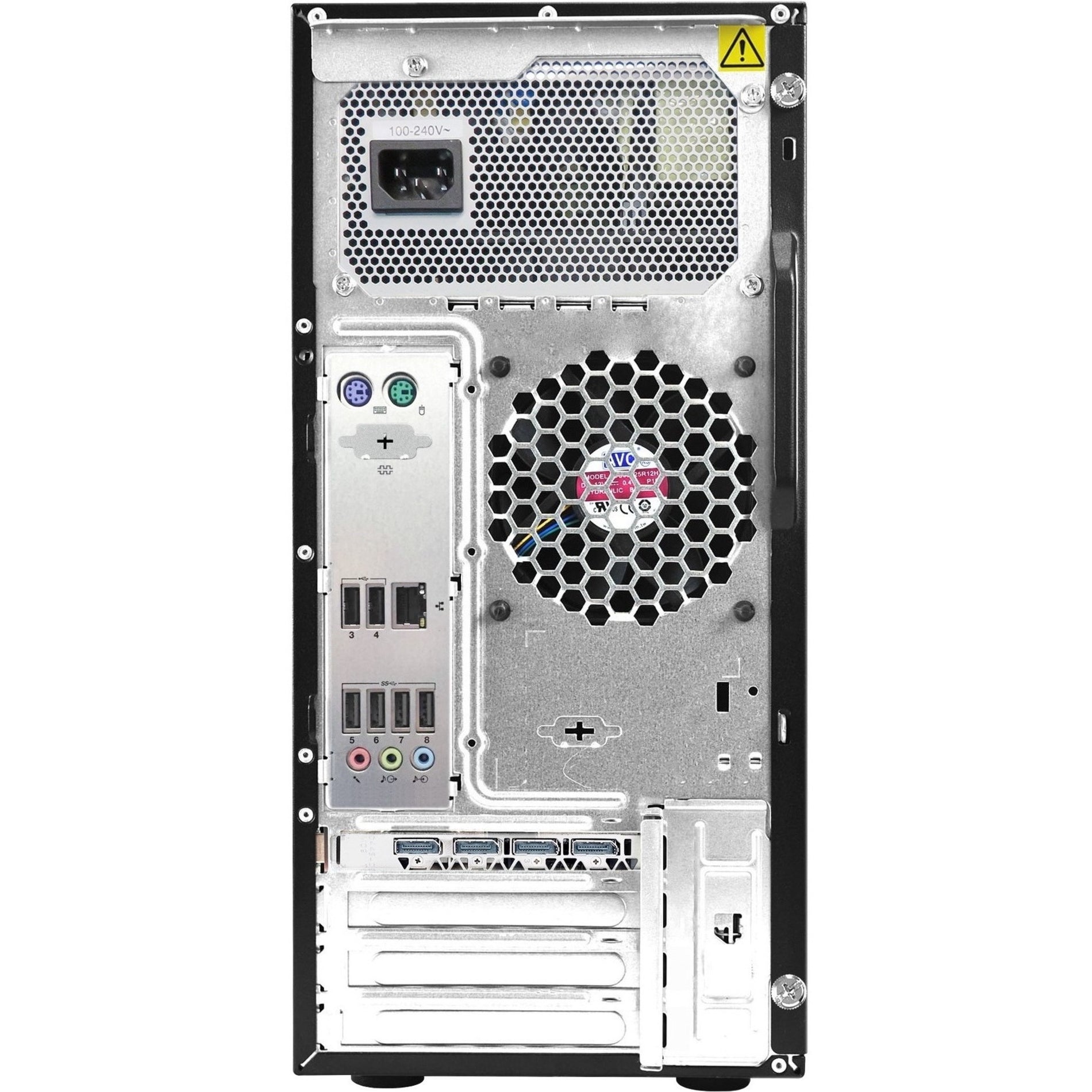 Lenovo ThinkStation P520c 30BX00G0US Workstation - 1 x Intel Xeon Octa-core (8 Core) W-2245 3.90 GHz - 32 GB DDR4 SDRAM RAM - 1 TB SSD - Tower (30BX00G0US) Rear image