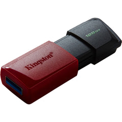 Kingston DataTraveler Exodia M USB 3.2 Gen 1 Flash Drive, 128GB Storage, Lightweight Portable Design, Sliding Cap Protection, Key Ring Loop, Red/Black - DTXM/128GB (5 Year Warranty)